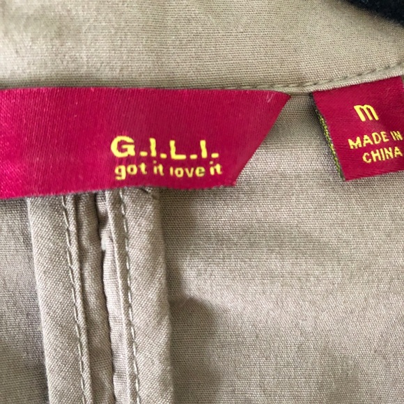 G.I.L.I 3/4 sleeve tie jacket medium tan - Picture 9 of 11
